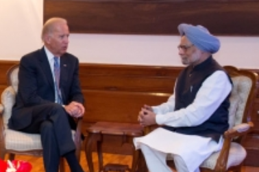 Joe Biden with Dr Manmohan Singh