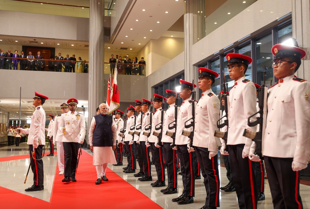 Narendra Modi during his Singapore visit