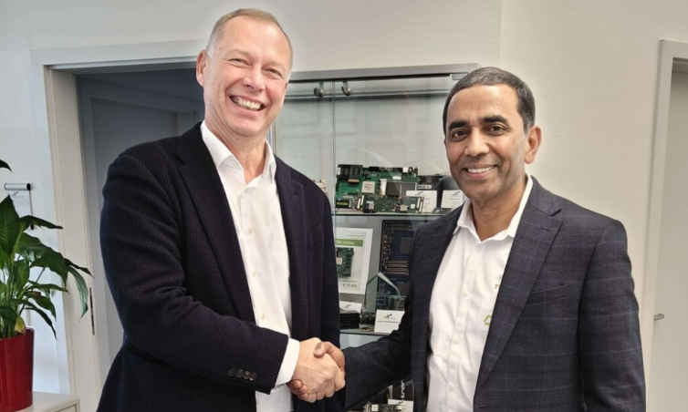 (Left) Jens Benndorf, CEO of Dream Chip Technologies in Germany, and Srini Chinamilli, co-founder & CEO of Tessolve