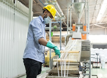 An employee at Manjushree Technopack